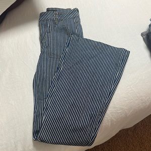 Pin Striped Slim Bootcut Jeans